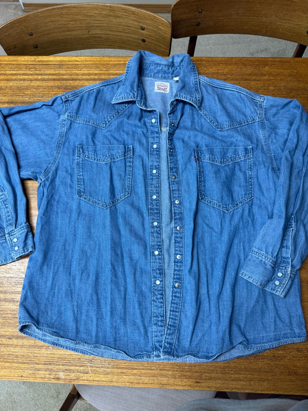 Women’s Denim Shirt — Classic Button-Front